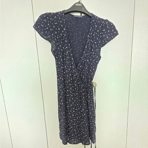 Brandy Melville Blue and White Wrap Sundress